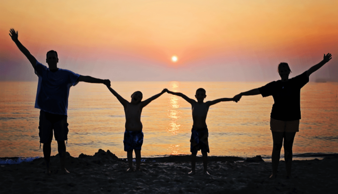 happy new immigrant family